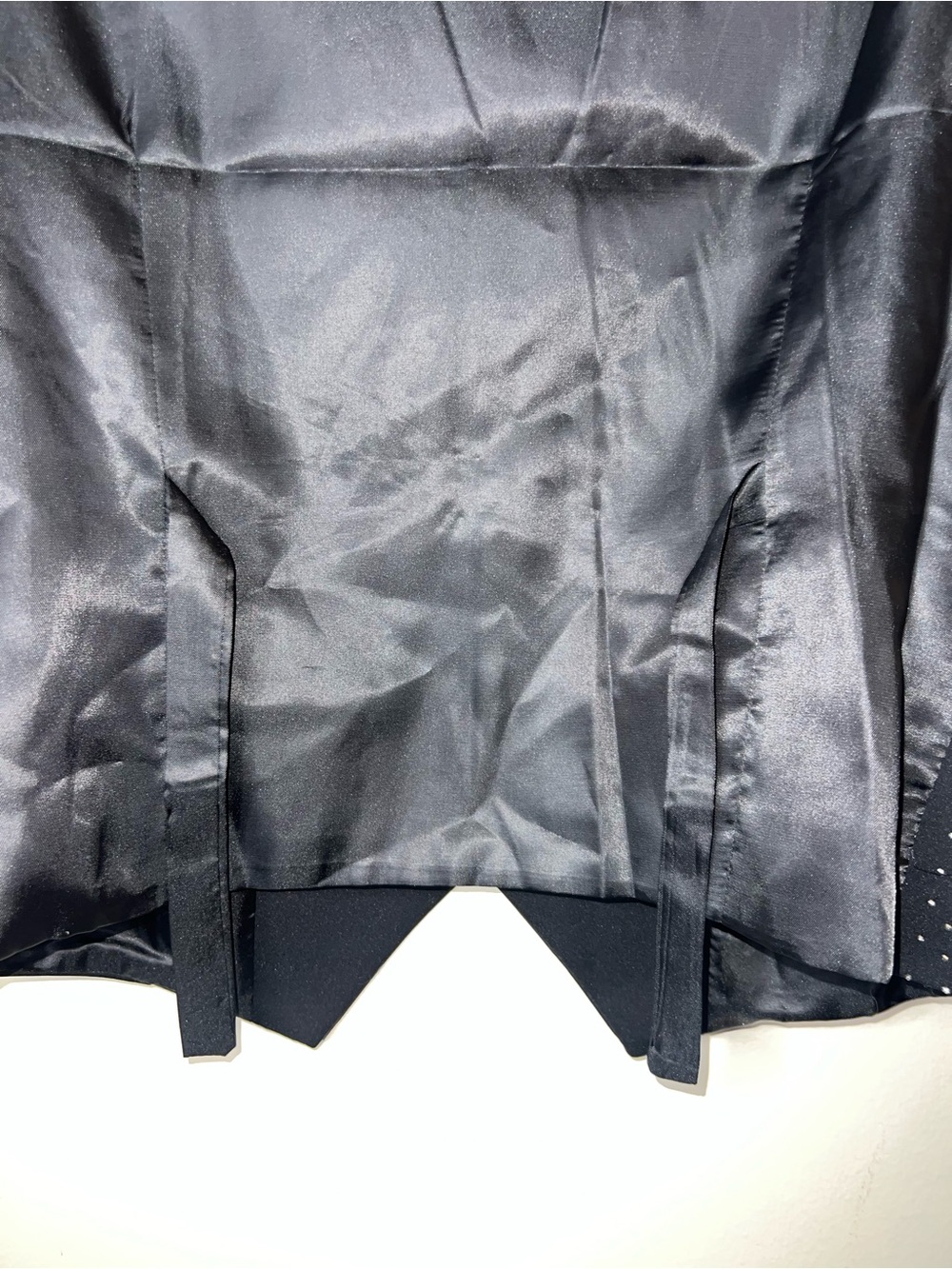 Barocco Luxe Luster Black/Silver Rhinestone Patterned Vest Size Small - Picture 8 of 10